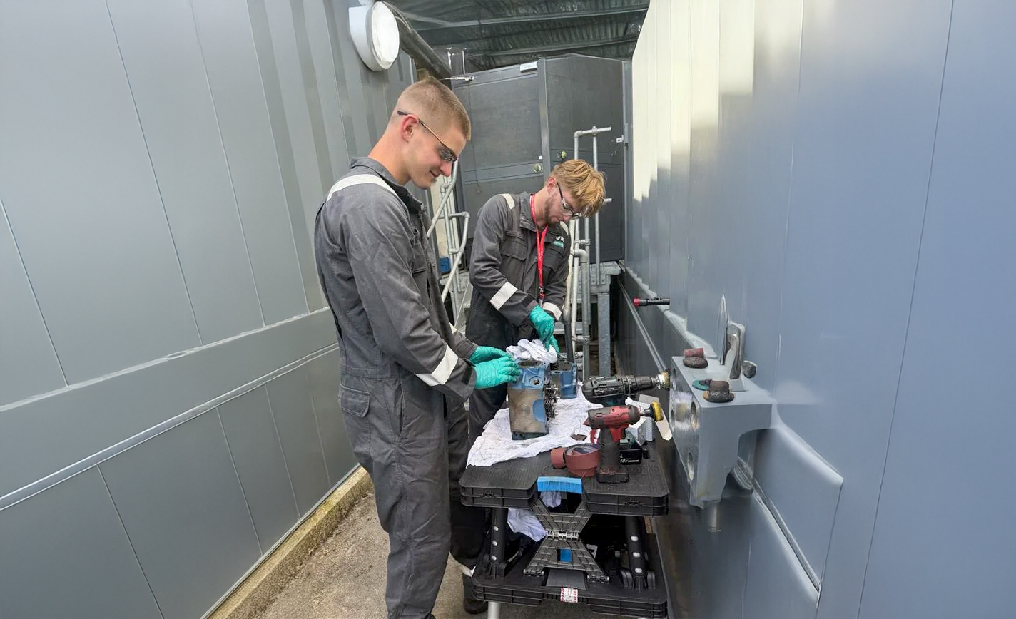 Trainee Engineers at work.