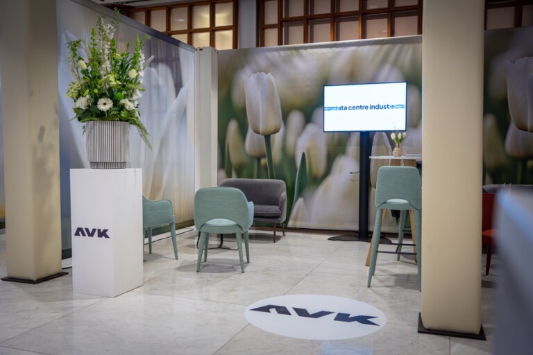 AVK branded stand