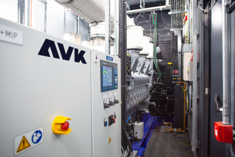 Inside the generator room, installed at Slough location