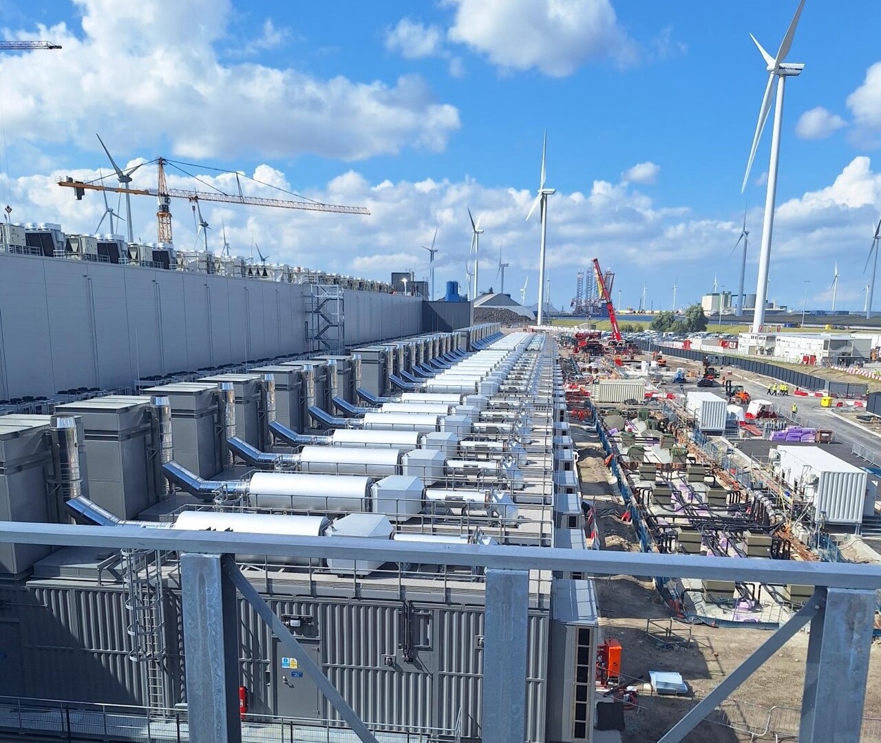 Generators lined up on site